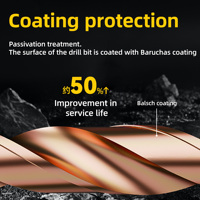 Foret hélicoïdal à queue fixe haute dureté en carbure de tungstène avec revêtement 3D AlTiN HRC60 pour centre d'usinage CNC