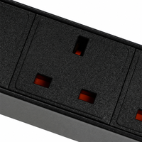 Unité de distribution d'alimentation PDU, 5 prises de type BS1363, interrupteur de surcharge, 13A 3250W, montage en rack pour centre de données, UKCA