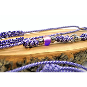 Correa con cuentas rojas para perro, arnés y correas hechas a mano con diamantes brillantes - Product Image 6