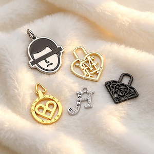 Vintage Custom Metal Brand Emblems Custom Design Sew-on Logo <b>Labels</b> Private <b>Name</b> Metal Tags for Jeans, Bags & Outfits - Product Image 2