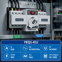 Boîtier de Commutation Automatique à Double Alimentation YUYE 4P 63A 380V Triphasé Quatre Fils Basse Tension ATS OEM