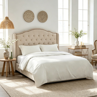 Draps de lit HONI 400TC, housses de couette avec motif rayé, matériau épais et robuste, respirant, durable, literie pour toutes les saisons