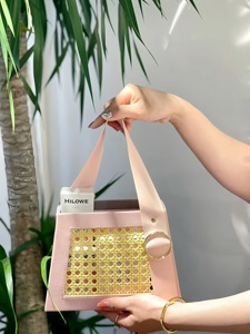Cesta de cuero tejida estilo rústico, caja de regalo de moda, caja de embalaje para bolso de flores para el Festival del Bote del Dragón <span class=keywords><strong>Zongzi</strong></span> - Product Image 3