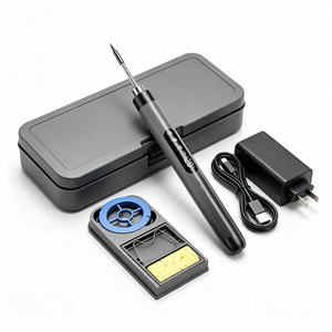 USB Type-C Charging Digital <b>Soldering</b> <b>Iron</b> 1000mAh Lithium Battery Standard Set Gray Portable PCB Solder Repair Pen - Product Image 6