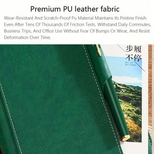 Office Notebook with Leather A5 Sized Meeting <b>Notes</b> <b>Book</b> Customizable Business Advertising Journal Personalized Diary <b>Book</b> - Product Image 5