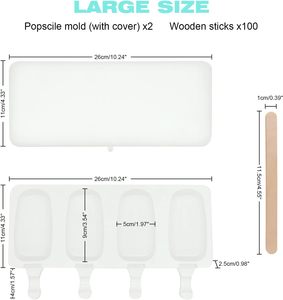 In the Trend 3 Cavities Fruit Shape Ice Cream Maker Silicone <b>Molds</b> Food Grade BPA Free Durable DIY Popsicle Lolly Customizable - Product Image 2
