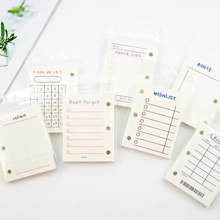 3 Holes Loose Leaf To Do List Weekly Monthly 2023 Diary Planner Inner Pages