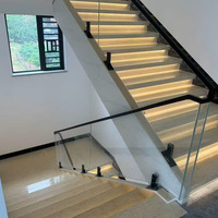 304 Edelstahl Moderner Minimalistischer Stil Kein-Zement-Fundament Pool-Klemme 180° Verstellbares Treppengeländer Glasbasis Balkon