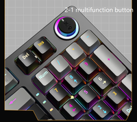 Interruptores Macro Retro RGB, Interruptores para Tablet con Retroiluminación de Arcoíris para Juegos en Windows e iOS, Interruptores para PC, Teclado Mecánico Transparente para Gamers