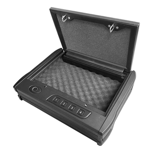 Coffre-fort pour armes à feu <span class=keywords><strong>ILOCK</strong></span> T12, biométrique, code électronique, serrure à clé, acier noir, logo personnalisé, portable, pour la maison, le bureau, la voiture - Product Image 4