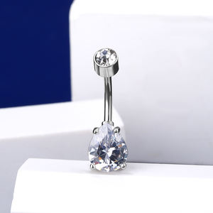 TOPOSH 2025 yeni tasarım eklemek Charm göbek yüzük gerçek elmas göbek göbek piercingi moda takı delinme göbek halkası - Product Image 5