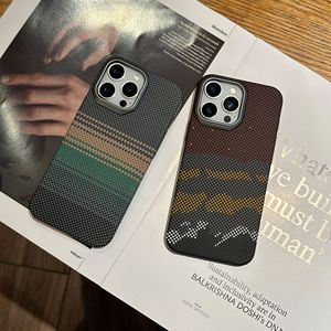 Чехол для iphone 16 Pro износостойкий светящийся Магнитный чехол для телефона металлическая рамка для объектива Пиксельная горная крышка телефона - Product Image 3