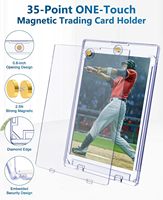 Porte-cartes magnétiques fins à capacité de 35 points, directement de l'usine, avec étuis transparents à ouverture rapide pour la préservation à long terme des cartes TCG et sportives