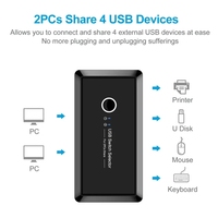 Prix usine 2 en 4 USB 3.0 sélecteur 4 ports USB 2 ordinateurs pour PC imprimante Scanner souris