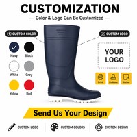 Bottes de pluie pour adultes en PVC, résistantes à l'huile, aux acides et aux alcalis, antidérapantes, avec embout renforcé, bottes de travail industrielles pour la ferme, avec certificat CE