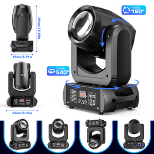 4-Pack 150W <span class=keywords><strong>LED</strong></span> gobo ánh sáng tại chỗ 18 lăng kính sân khấu hộp đêm bên tổ chức sự kiện thanh DJ di chuyển đầu ánh sáng với trường hợp chuyến bay - Product Image 5