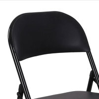 Housse de vinyle doublée en faux cuir, chaise pliante, avec cadre métallique, pour salle à manger, bon marché