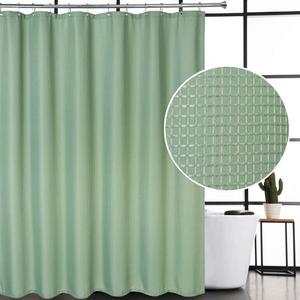 Rideaux <span class=keywords><strong>de</strong></span> <span class=keywords><strong>douche</strong></span> imperméables en tissu polyester gaufré <span class=keywords><strong>vert</strong></span> <span class=keywords><strong>sauge</strong></span> 72 pouces x 72 pouces pour salle <span class=keywords><strong>de</strong></span> bain - Product Image 1