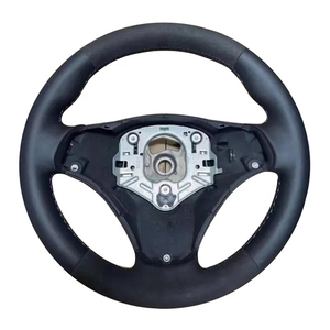 Housse <span class=keywords><strong>de</strong></span> volant en cuir véritable noir antidérapant pour BMW E90 E91 E92 E93 E87 E81 E82 E88 X1 E84 Accessoires <span class=keywords><strong>de</strong></span> voiture - Product Image 1