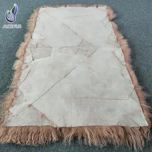 Chinese High Quality Luxury Fur Plate Fur Pelt Mongolian Sheepskin Fur Blanket