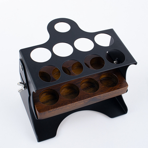 Ensemble de 8 tubes de stockage de grains de café en verre transparent de 20 g, avec valve, support métallique, hermétique - Product Image 4