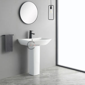 Lavabo de cerámica con columna 2026: combinación de lavabo y columna para apartamentos y microresidencias - Product Image 2