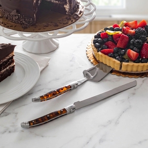 Ensemble de couteau et spatule à gâteau Modern Bakery Essentials, manche en acrylique durable, style français, pour couper les gâteaux, couteau à pâtisserie et à pain - Product Image 4