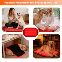 Tapis de luminothérapie LED rouge pour animaux de compagnie 100*60cm 360 LED, soulagement de la douleur, logo personnalisé, emballage disponible, coussin de luminothérapie rouge
