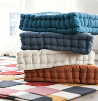 Grands coussins d'assise épais en chenille pour la méditation, le yoga, le salon, les bancs, les chaises et les cheminées