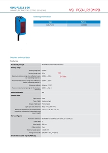 Gương phản chiếu cảm biến <span class=keywords><strong>laser</strong></span> vuông PG3-LR10MPB thay thế hoàn toàn cảm biến quang điện miniatuere GL6L-P1211 - Product Image 4