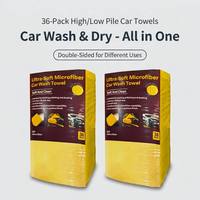 Custom logo Multi Purpose Microfiber Cleaning Towels 36 Pack 16 by 16 Inch 300 GSM Car Wash Towels Clothes