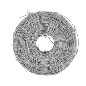 Alambre de Hierro, Rollo de Alambre de Púas, Malla Antirrobo, Galvanizado por Inmersión en Caliente, 2 mm de Diámetro, 25 kg, 200 m, Impermeable, Bolsas de Papel y Tejidas, Embalaje para Cercas - Product Image 5