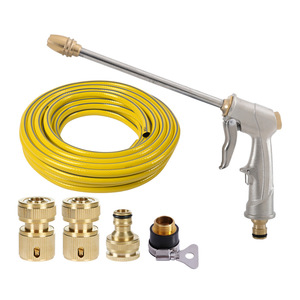 Pistola de Agua a Presión de Metal, Cabezal de Aleación de Aluminio, Manguera de PVC, Presión de Agua del Grifo, para Limpieza del Hogar, Lavado de Autos y Pisos - Product Image 3