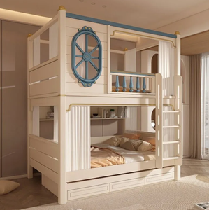Lit superposé moderne tout en <span class=keywords><strong>bois</strong></span> massif pour enfants, garçons <span class=keywords><strong>et</strong></span> filles, économique, avec couchette escamotable haut-bas, pour <span class=keywords><strong>chambre</strong></span> à coucher <span class=keywords><strong>et</strong></span> école - Product Image 5