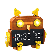 286pcs Blok Bangunan Jam Alarm Burung Hantu Edukatif Kreatif dari Plastik ABS, Set Mainan Konstruksi DIY untuk Merakit, Unisex, Semua Usia