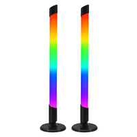 Barra de Luz RGB para Monitor de Juegos, Paquete de 2, Lámpara de Escritorio LED con Alimentación USB, Luz Ambiental Reactiva al Sonido y Sincronizada con la Música para Decoración de Habitaciones y Configuración de PC