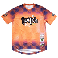 Desain Jersey Sepak Bola Pria Dewasa Profesional, Personalisasi, OEM ODM, Sublimasi, Kerah V, Oranye, Cepat Kering