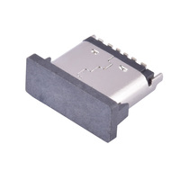 Connecteur femelle Type-C 6P vertical SMD, port de charge USB-C, longueur 6,8 mm, charge rapide PD, prise pour écouteurs TWS, montre connectée
