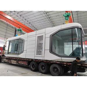 Maison conteneur moderne extensible de 20 pieds avec garage de luxe Maison préfabriquée de luxe pour bureau ou magasin - Product Image 1