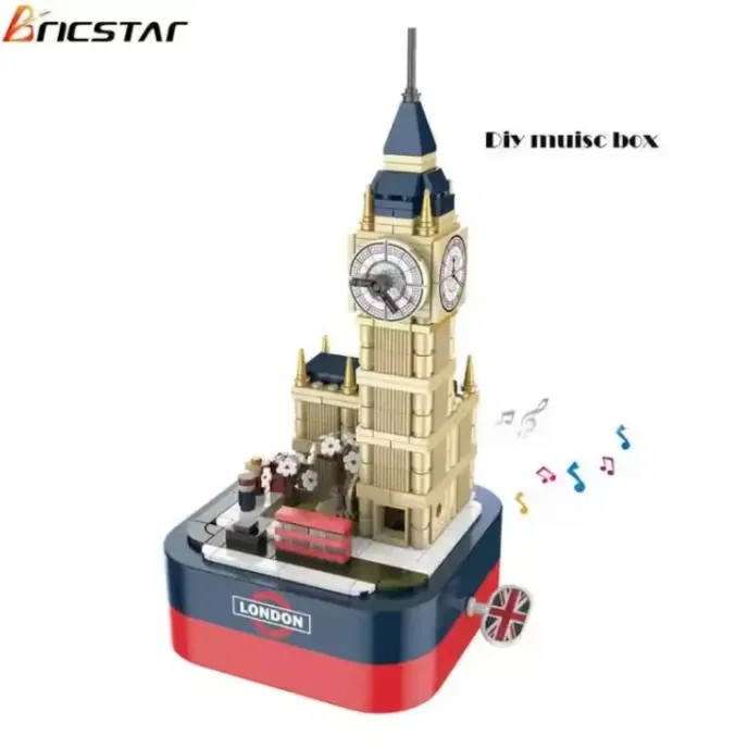 Bricstar hot selling educational toy for kids non-toxic diy music box assembly stem building blocks