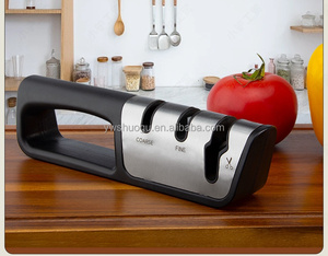 Aiguiseur de couteaux diamanté multifonctionnel pour la maison, affûtage rapide pour couteaux de cuisine et ciseaux, affûtage manuel en trois étapes - Product Image 4