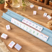 Support de Mahjong Américain de 18,7 Pouces, Poussoir de Tuiles de Mahjong Imprimé en 3D, Support de Tuiles de Mahjong Pleine Longueur, Durable, Écologique, Horloges d'Échecs, Jeu de Go