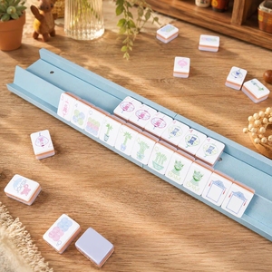 Porta Tessere e Spingi Tessere per Mahjong Americano da 18,7 Pollici, Stampato in 3D con Effetto Marmo, per Serate di Gioco Mahjong Complete - Product Image 1