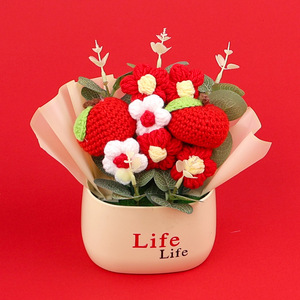 Planta de Frutas Tejida a Crochet, Cactus Fresa, para Decoración del Hogar y Escritorio - Product Image 2