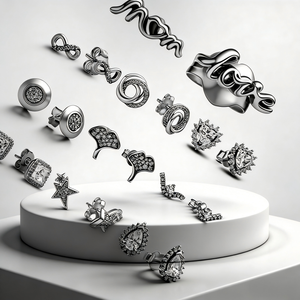 Nuevos <span class=keywords><strong>Pendientes</strong></span> de Plata 925 Chapados en Oro con Diseño de Copo de Nieve y Lazo Cuadrado, Joyería Europea de Alta Calidad para Mujer, Regalos Exquisitos - Product Image 3