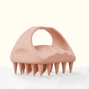 LMZ321 Lohas Silicone 2023 New Design Scalp Massager Shampoo Brush Hair Scrub Brush Logo