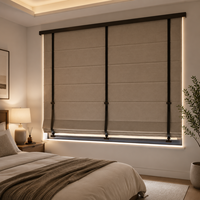 Stores romains occultants thermiques isolants sur mesure avec chaîne à billes manuelle et cordon de tirage pour la maison, l'hôtel, le bureau et la villa