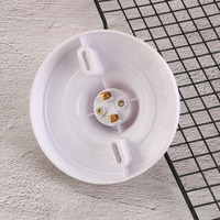 120mm E27 Thread Lamp Holder Household Industry Round Flat Light Socket
