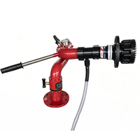 Canon à eau incendie 1275 GPM en acier inoxydable 304 avec contrôle automatique de la pression, buse manuelle, barre de commande double, jet fixe et pulvérisation de brouillard