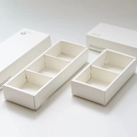 Coffret Cadeau de Luxe Personnalisé avec Logo, Style Tiroir, Écologique, Biodégradable, Recyclable, Rigide, pour Boulangerie, Rose Mat, avec Diviseur, pour Donuts et Sucreries